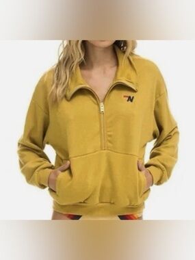 Women's AVIATOR NATION. Small. Essential Half Zip Sweatshirt. Great condition.